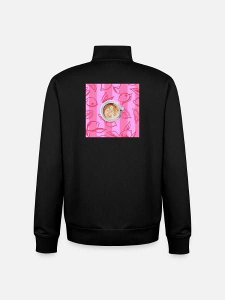 Cappuccino - Unisex Organic Zip Sweatshirt by Stanley/Stella - black