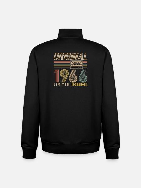 60th birthday, 60 years - Unisex Organic Zip Sweatshirt by Stanley/Stella - black
