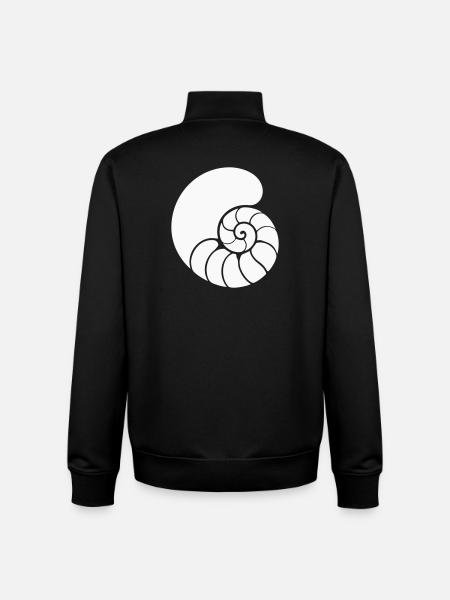 Spiral Pattern Shell - Unisex Organic Zip Sweatshirt by Stanley/Stella - black