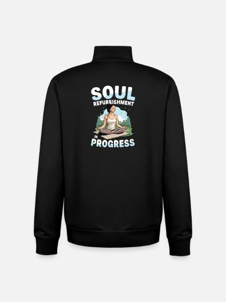 Soul Refurbishment In Progress Yoga Meditation - Unisex Organic Zip Sweatshirt by Stanley/Stella - black