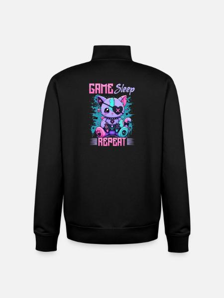 Pastel Goth Soft Goth Gaming Gamer - Unisex Organic Zip Sweatshirt by Stanley/Stella - black