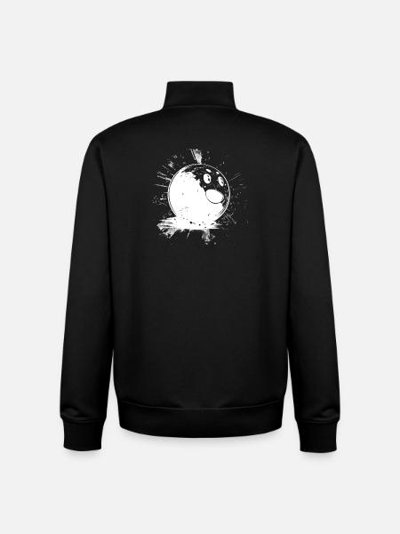 Bowling Ball Cartoon - Unisex Organic Zip Sweatshirt by Stanley/Stella - black