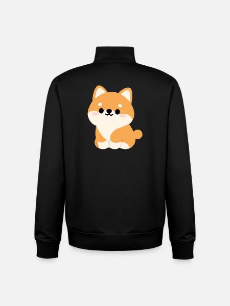Shiba Inu - Unisex Organic Zip Sweatshirt by Stanley/Stella - black