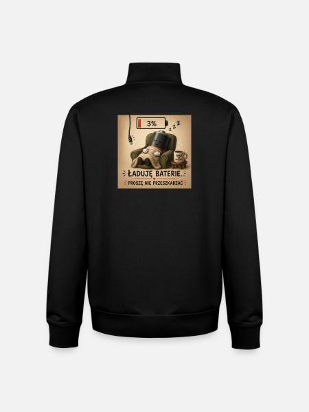 Charging Battery Please Do Not Disturb - Unisex Organic Zip Sweatshirt by Stanley/Stella - black