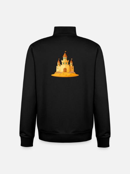 Sandcastle - Unisex Organic Zip Sweatshirt by Stanley/Stella - black