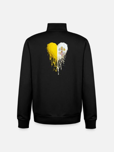 Vatican Heart Drip - Unisex Organic Zip Sweatshirt by Stanley/Stella - black