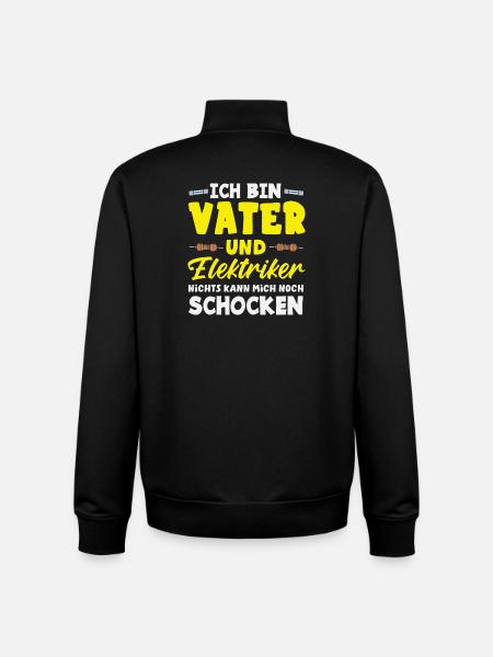 Vater Und Elektriker Spruch - Unisex Organic Zip Sweatshirt von Stanley/Stella - Schwarz