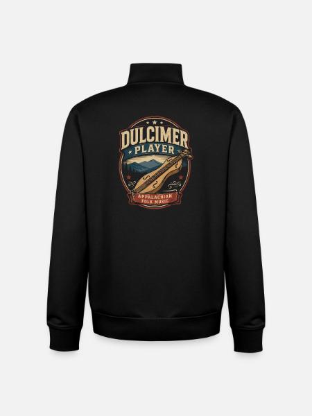  Hackbrett Dulcimer-Musiker Zupfinstrument - Unisex Organic Zip Sweatshirt von Stanley/Stella - Schwarz
