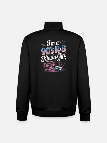 Ich bin ein 90er-Jahre-R&B-Mädchen-Retro-Mädchen - Unisex Organic Zip Sweatshirt von Stanley/Stella - Schwarz