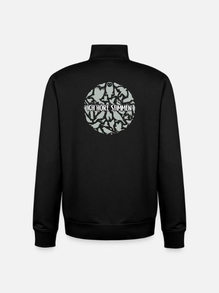 Ich höre Stimmen - Unisex Organic Zip Sweatshirt von Stanley/Stella - Schwarz