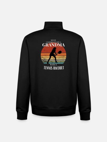 Tennis-Großmutter Geschenk für stolze Großmutter - Unisex Organic Zip Sweatshirt von Stanley/Stella - Schwarz