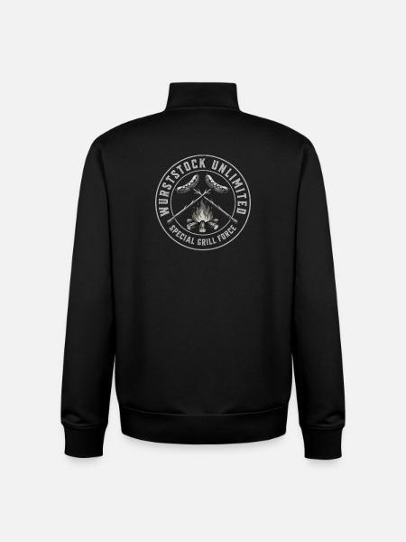 Grill à bâtonnets de saucisse - Sweat zippé unisexe en coton bio Stanley/Stella - noir