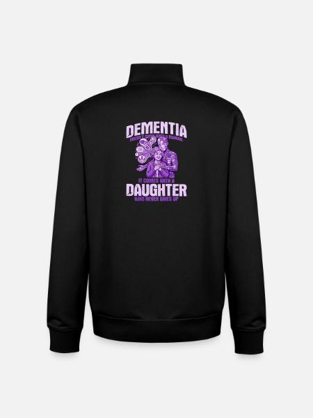 Démence : ma fille n’abandonne jamais - Sweat zippé unisexe en coton bio Stanley/Stella - noir