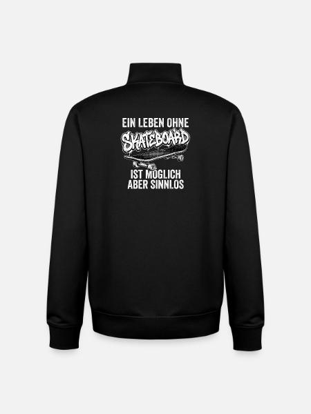 Skateboarding Skateboard - Unisex Organic Zip Sweatshirt von Stanley/Stella - Schwarz