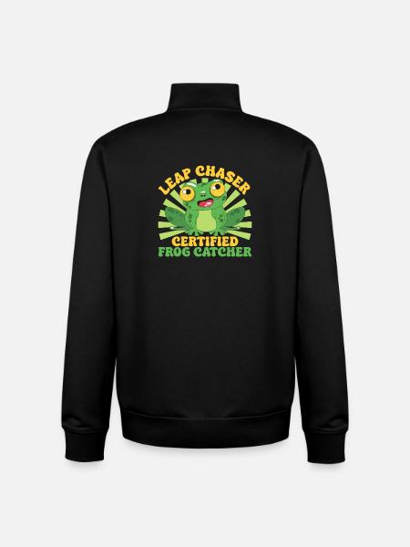 Frog Catcher Leap Chaser Certified Frog - Unisex Organic Zip Sweatshirt von Stanley/Stella - Schwarz