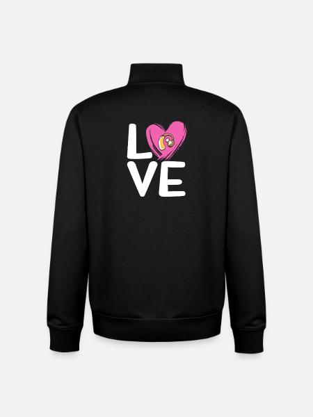 Deaf Deaf Deaf Sign Language - Unisex Organic Zip Sweatshirt by Stanley/Stella - black