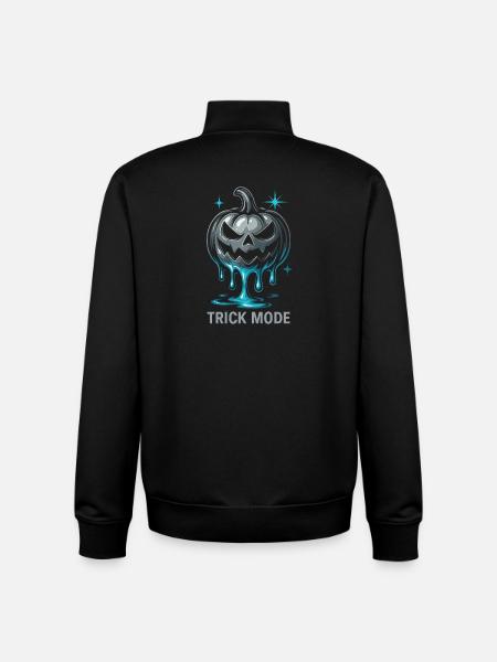 Trick Mode Pumpkin - Unisex Organic Zip Sweatshirt by Stanley/Stella - black