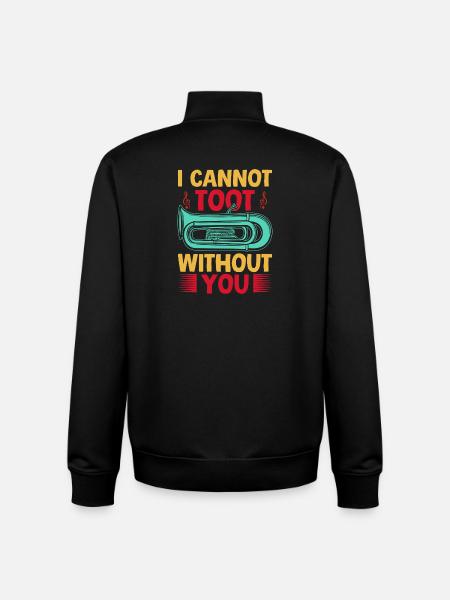 Euphonium Cannot Toot Without You Baritone - Unisex Organic Zip Sweatshirt by Stanley/Stella - black