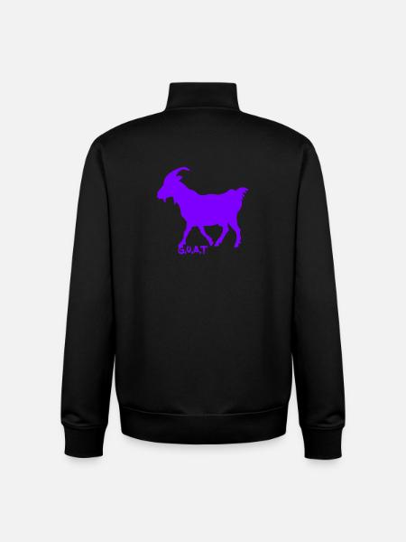 G.O.A.T. Chèvre Pourpre - Sweat zippé unisexe en coton bio Stanley/Stella - noir