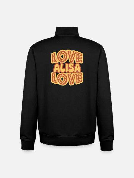 Dire Alisa - Sweat zippé unisexe en coton bio Stanley/Stella - noir
