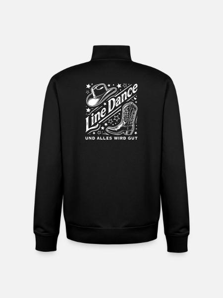 Line Dance Western Hut Stiefel Sterne - Unisex Organic Zip Sweatshirt von Stanley/Stella - Schwarz