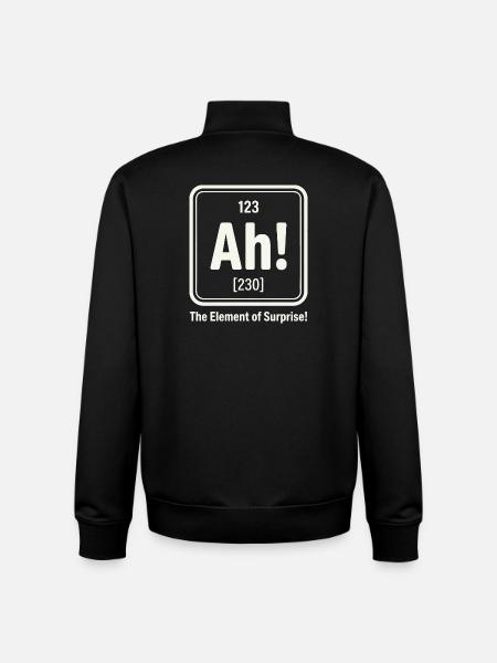 Element of surprise Ah! - Unisex Organic Zip Sweatshirt by Stanley/Stella - black