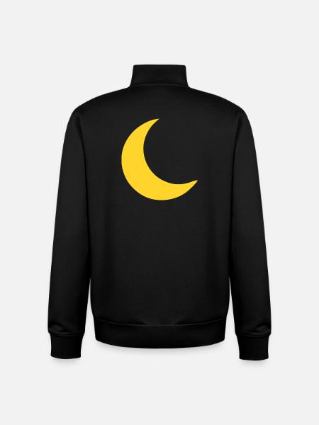 Mond Sichel Gelb - Unisex Organic Zip Sweatshirt von Stanley/Stella - Schwarz