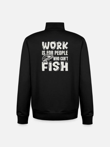 Angelhumor – Geschenk eines Fischerkollegen - Unisex Organic Zip Sweatshirt von Stanley/Stella - Schwarz