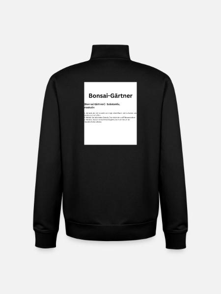 Bonsai Gärtner: Miniaturwald - Unisex Organic Zip Sweatshirt von Stanley/Stella - Schwarz