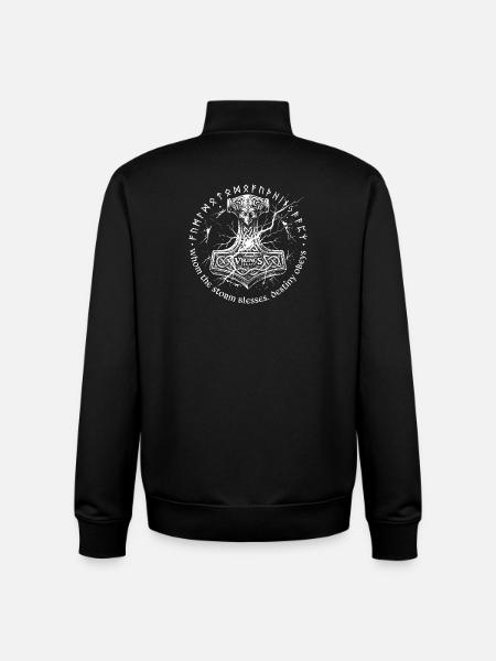 Thor's Hammer - Unisex Organic Zip Sweatshirt von Stanley/Stella - Schwarz