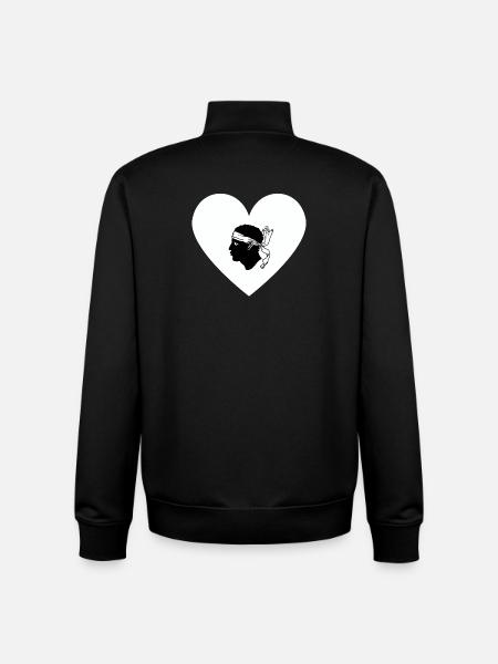 Korsika-Liebe - Unisex Organic Zip Sweatshirt von Stanley/Stella - Schwarz