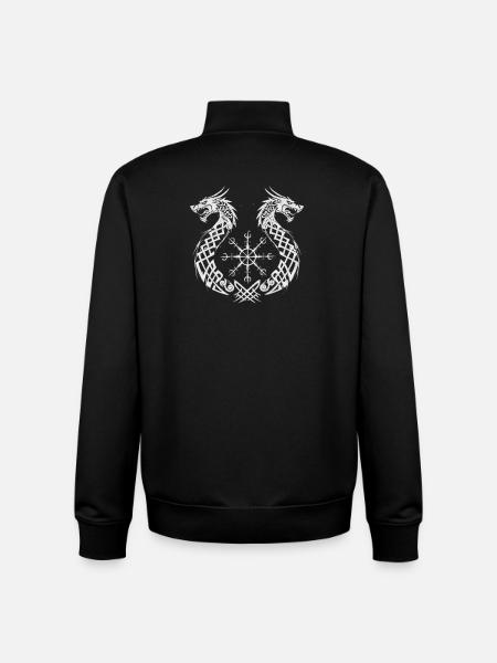 Drachen Vegvisir - Unisex Organic Zip Sweatshirt von Stanley/Stella - Schwarz
