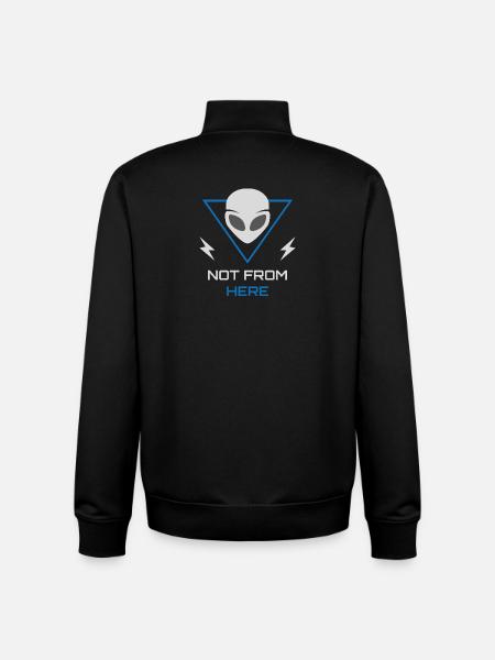 Alien UFO Sci-Fi Outsider - Unisex Organic Zip Sweatshirt von Stanley/Stella - Schwarz