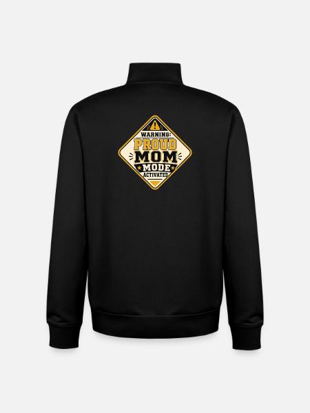 Proud Mom Mode Activated - Unisex Organic Zip Sweatshirt by Stanley/Stella - black