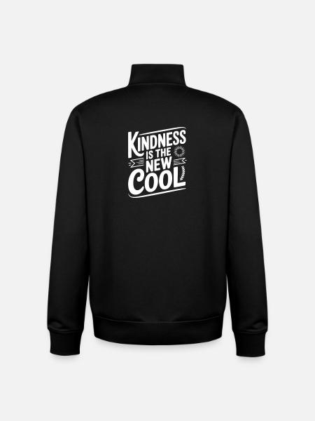 Kindness Is The New Cool - Unisex Organic Zip Sweatshirt by Stanley/Stella - black