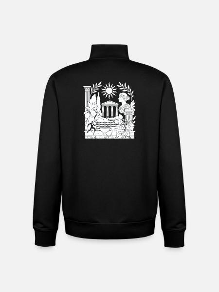 Ancient Greek Mythology - Unisex Organic Zip Sweatshirt by Stanley/Stella - black