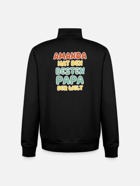 Spruch Amanda - Unisex Organic Zip Sweatshirt von Stanley/Stella - Schwarz