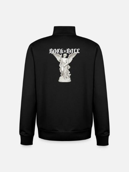 Rock-'n'-Roll-Engelstatue - Unisex Organic Zip Sweatshirt von Stanley/Stella - Schwarz