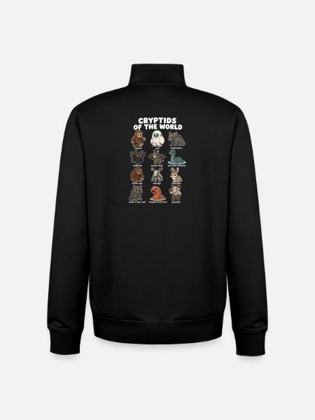 Les Cryptides du Monde Mignons - Sweat zippé unisexe en coton bio Stanley/Stella - noir