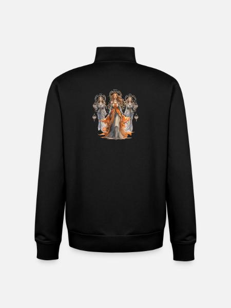 The Three Moires – Greek Mythology - Unisex Organic Zip Sweatshirt by Stanley/Stella - black