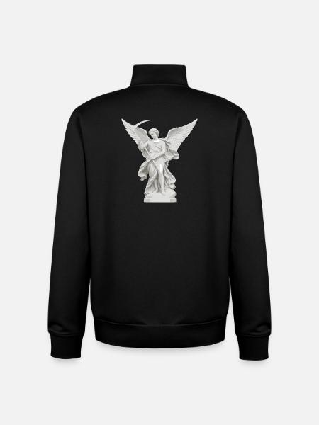 Engel mit Sense-Statue - Unisex Organic Zip Sweatshirt von Stanley/Stella - Schwarz