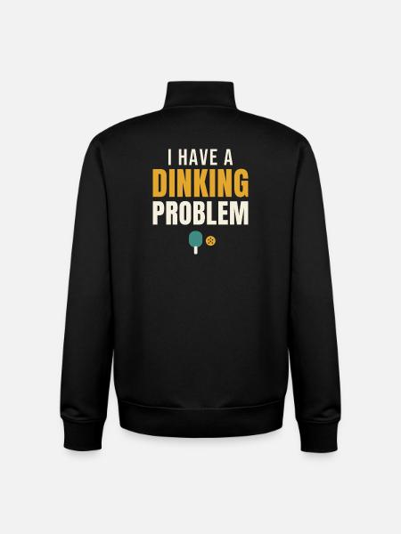 I Have A Dinking Problem Pickleball - Unisex Organic Zip Sweatshirt by Stanley/Stella - black