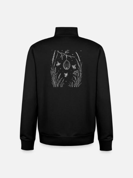 Bees in the grass - Unisex Organic Zip Sweatshirt by Stanley/Stella - black