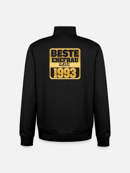 Verheiratet 1993 - Unisex Organic Zip Sweatshirt von Stanley/Stella - Schwarz