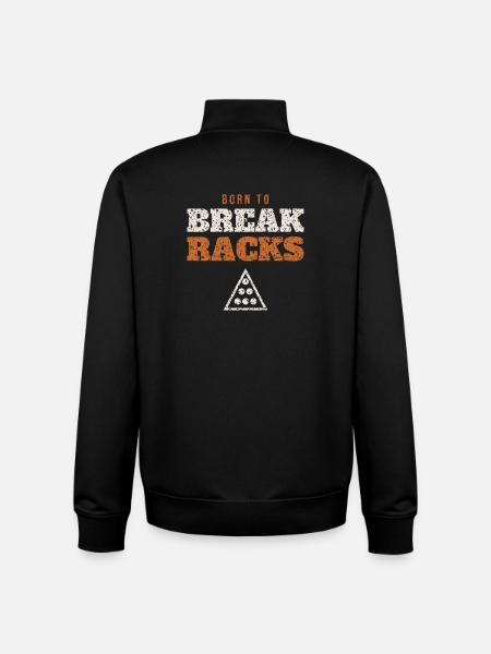 Born To Break Racks Pool - Unisex Organic Zip Sweatshirt by Stanley/Stella - black