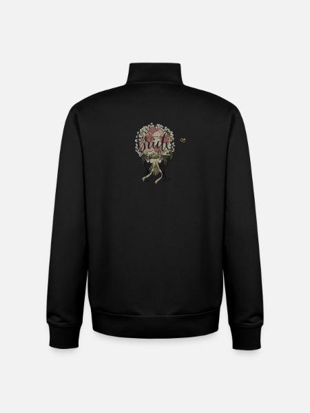 Bridal Bouquet Scripture Bouquet - Unisex Organic Zip Sweatshirt by Stanley/Stella - black