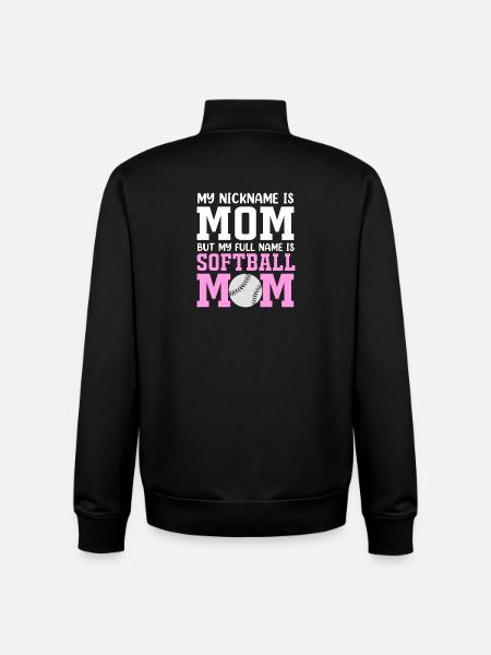 Softball Mom Softball Mom - Unisex Organic Zip Sweatshirt by Stanley/Stella - black