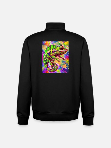 chameleon - Unisex Organic Zip Sweatshirt by Stanley/Stella - black