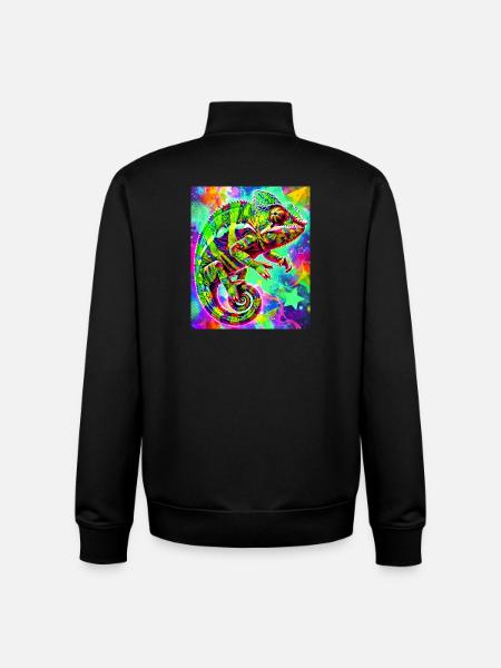 chameleon - Unisex Organic Zip Sweatshirt by Stanley/Stella - black