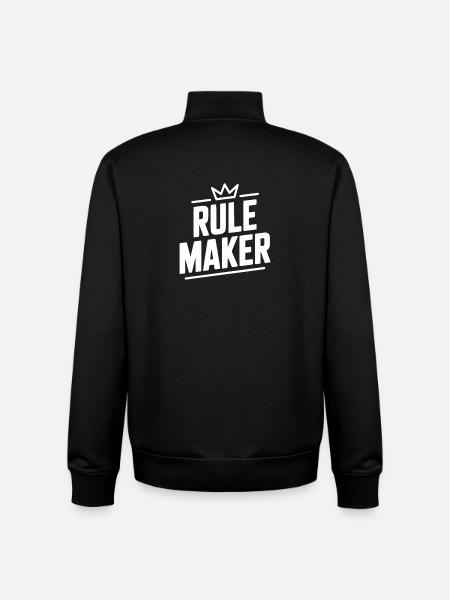 Rule Maker - Unisex Organic Zip Sweatshirt by Stanley/Stella - black